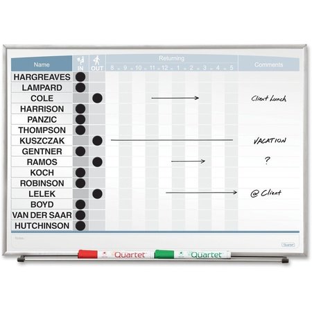 QUARTET In/Out Boards, Magnetic, 15 Names, Horizontal, 23"x16", WE QRT33704